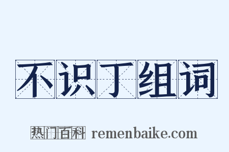 不识丁组词是什么意思的图片